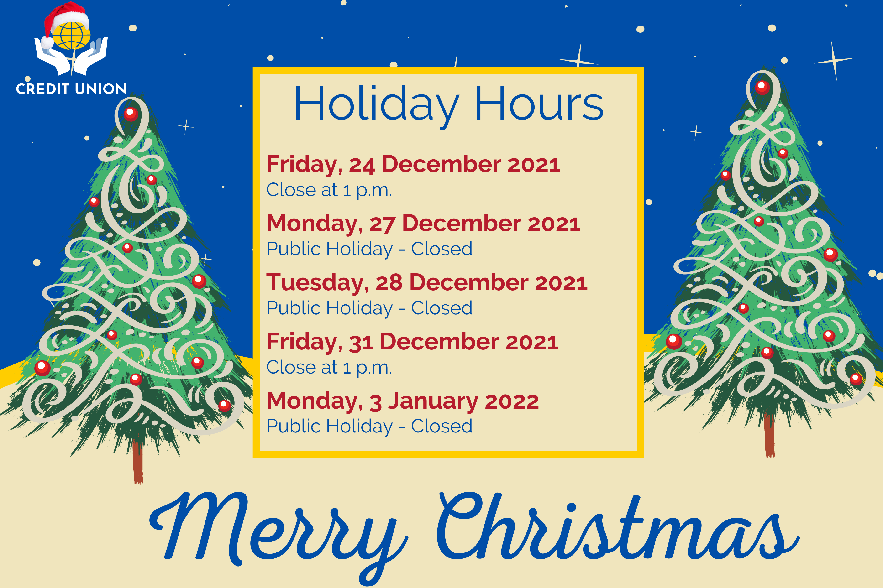 Holiday Hours